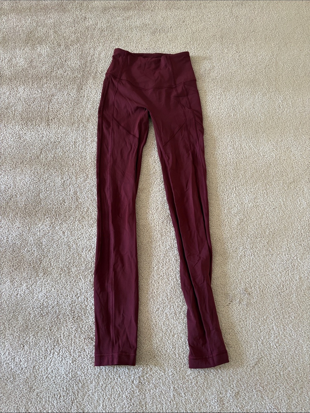 Lululemon Burgundy Leggings (with pockets!)